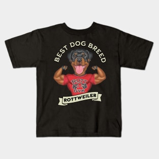 Muscular Rottweiler Best Dog Breed Kids T-Shirt